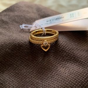 Kate Spade Shining Spade Stacked 2 Ring set